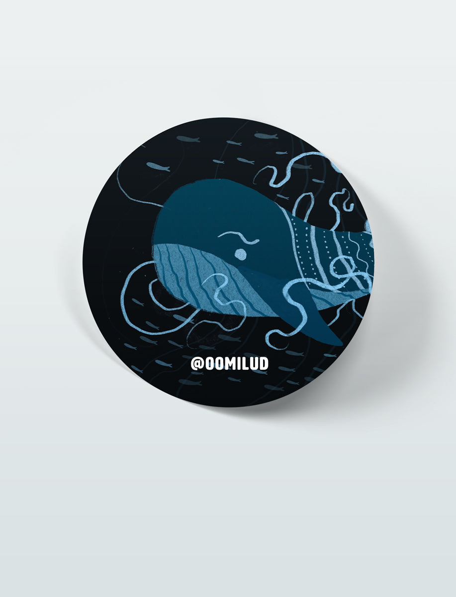 Whale - Sticker 7x7 cm