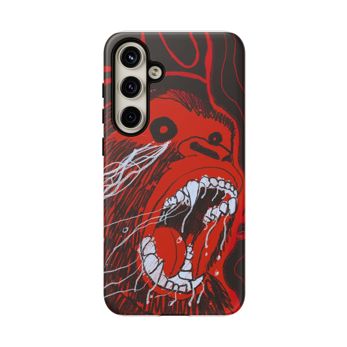 Phone Case — Red Screaming Ape Graphic Protective Cover
