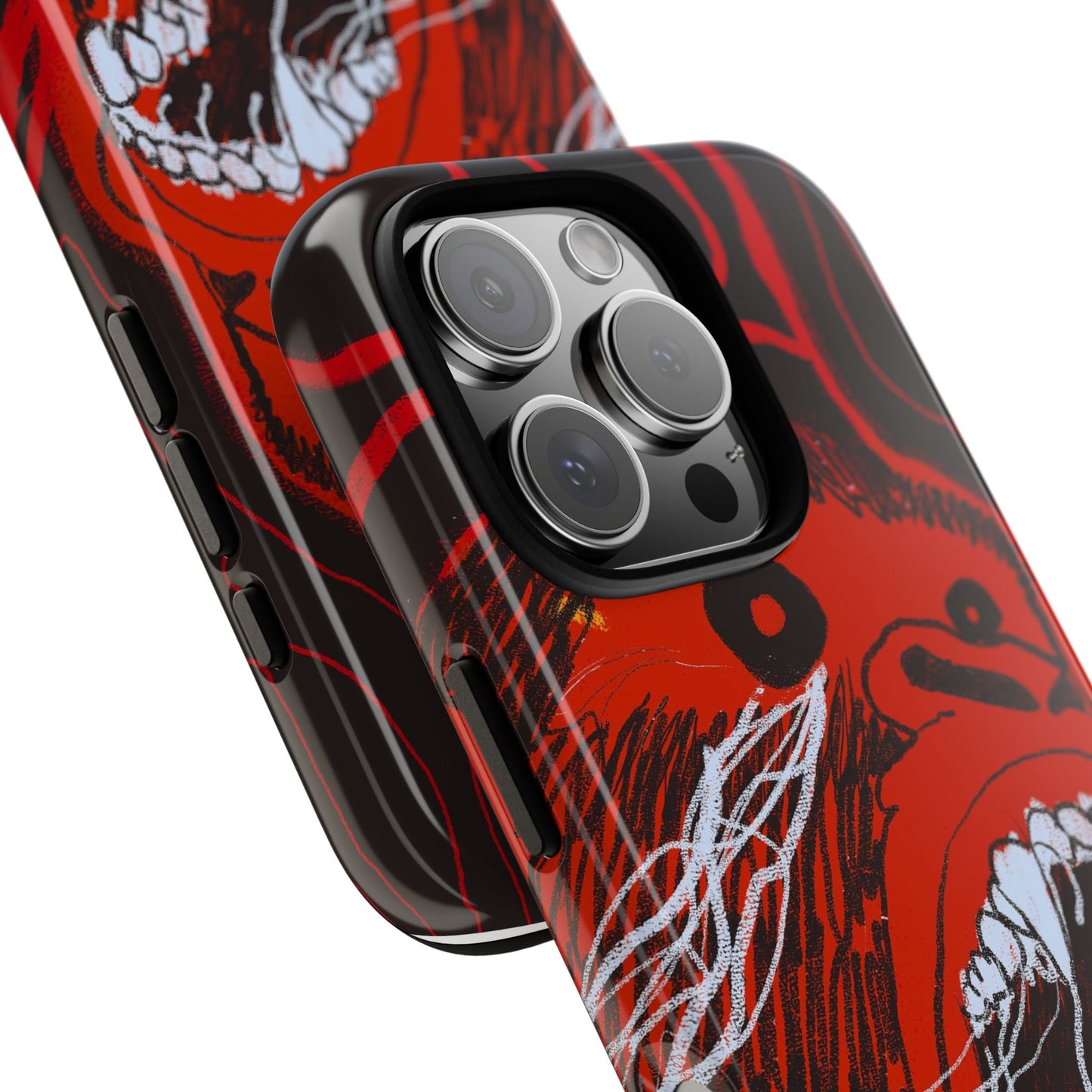 Phone Case — Red Screaming Ape Graphic Protective Cover