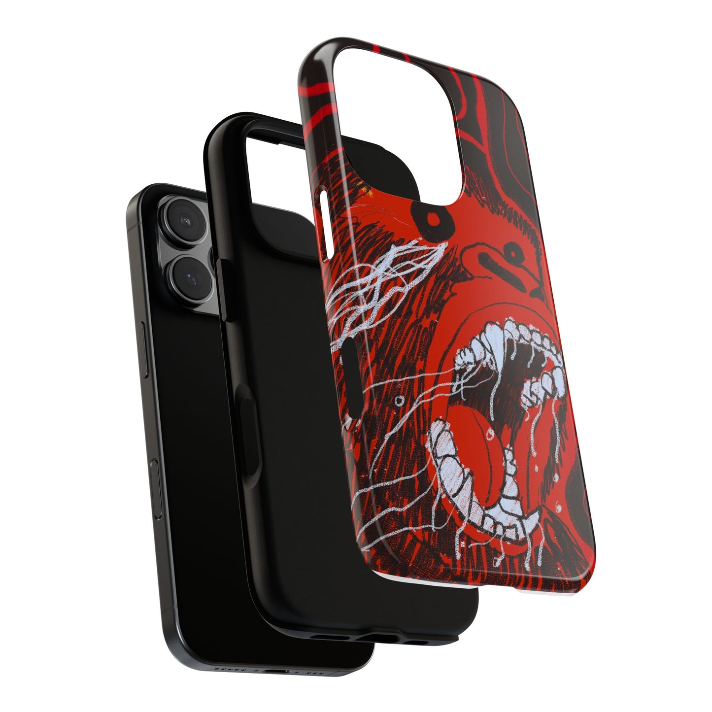 Phone Case — Red Screaming Ape Graphic Protective Cover