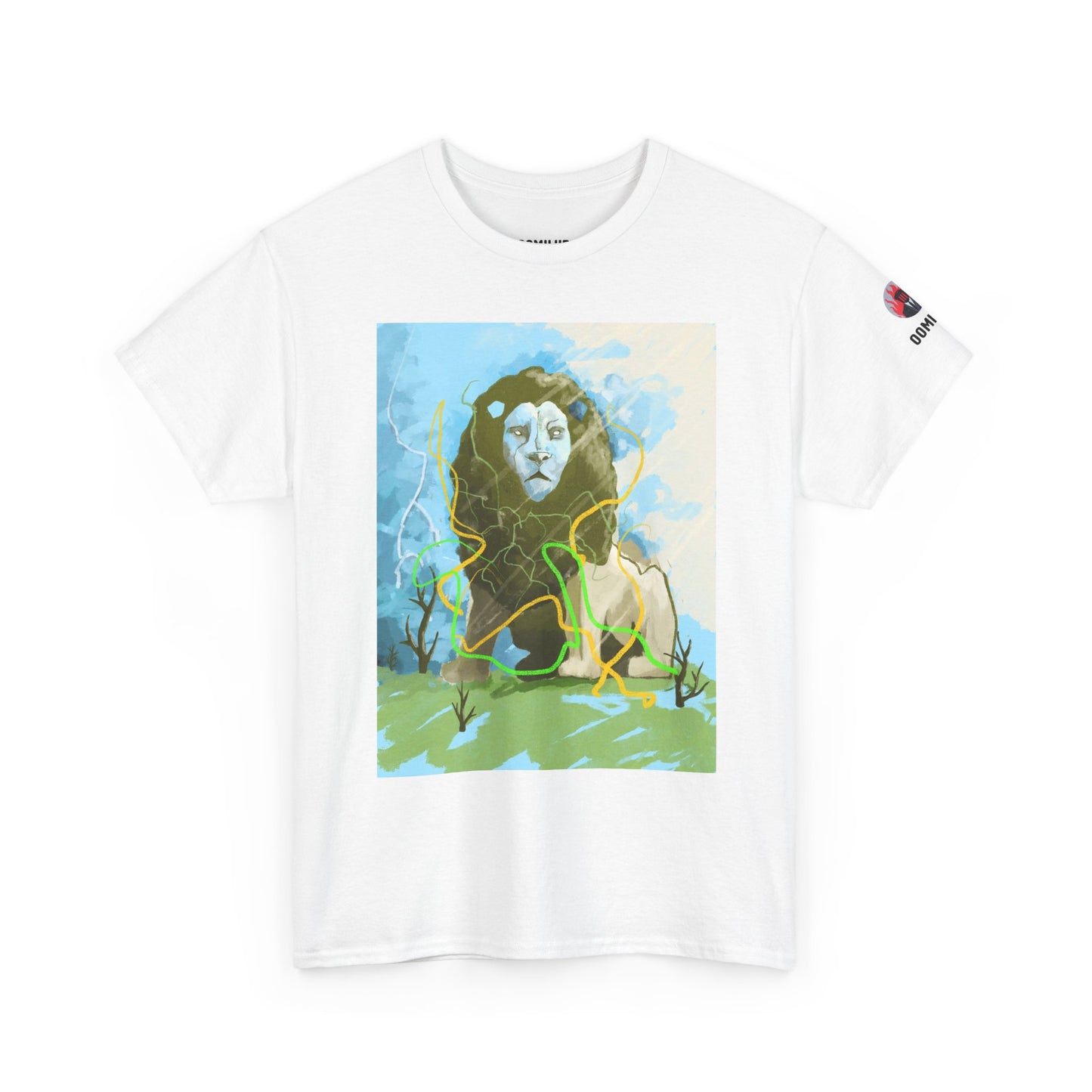 Lion Portrait T-Shirt — Artistic Majestic Lion Graphic Tee