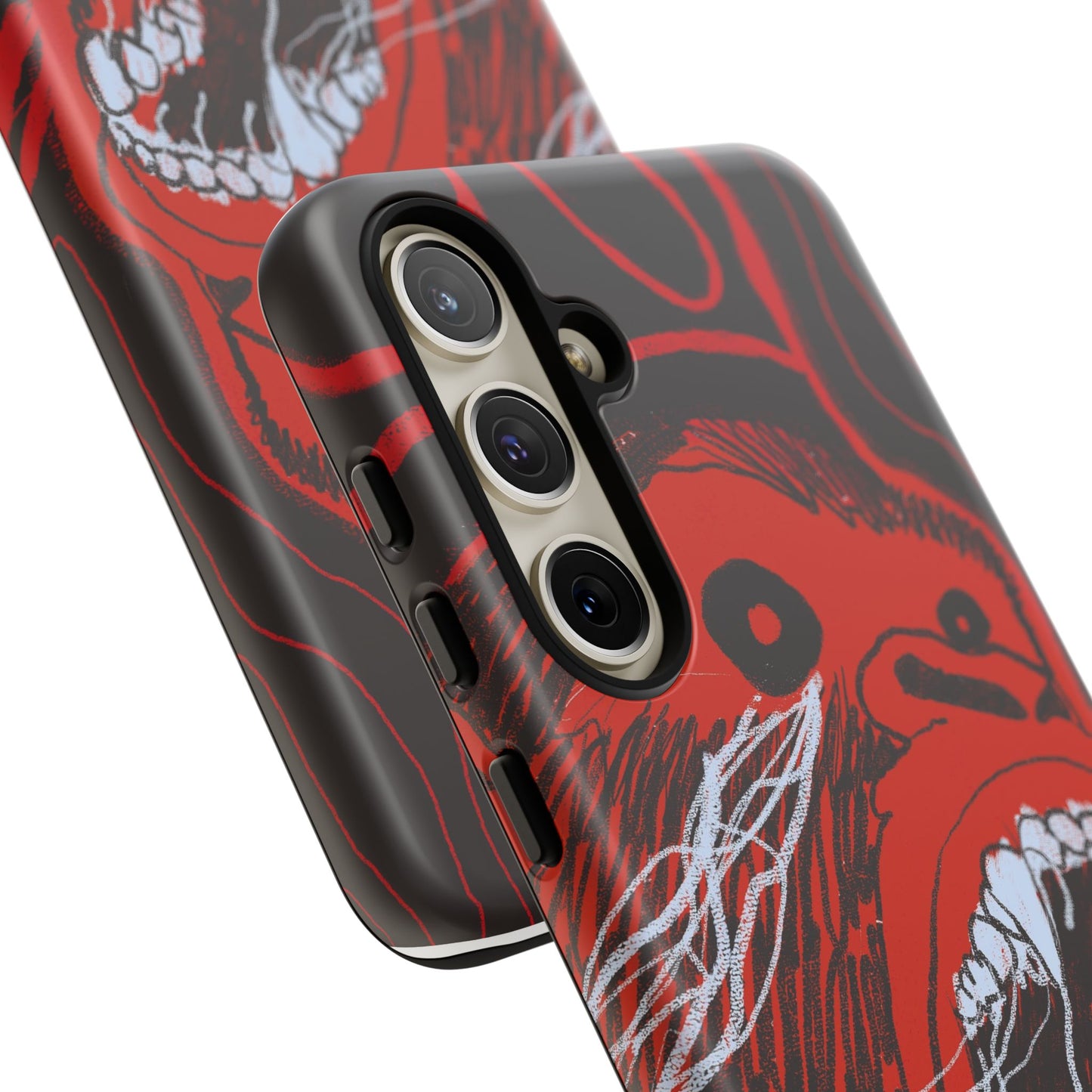 Phone Case — Red Screaming Ape Graphic Protective Cover