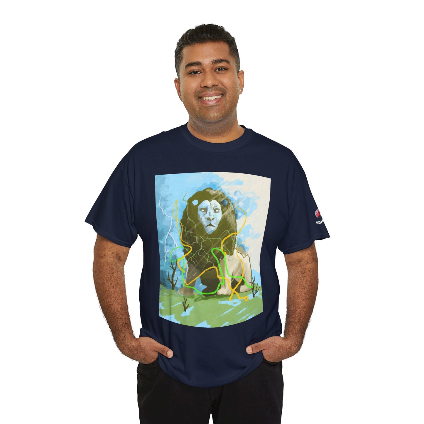 Lion Portrait T-Shirt — Artistic Majestic Lion Graphic Tee