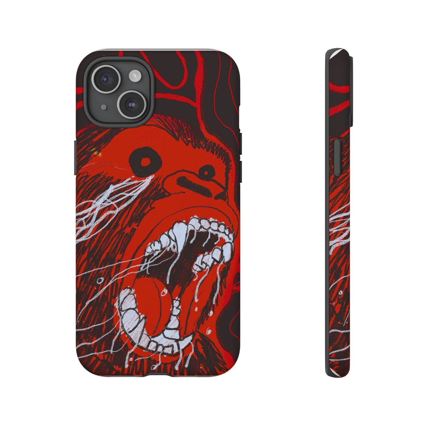 Phone Case — Red Screaming Ape Graphic Protective Cover