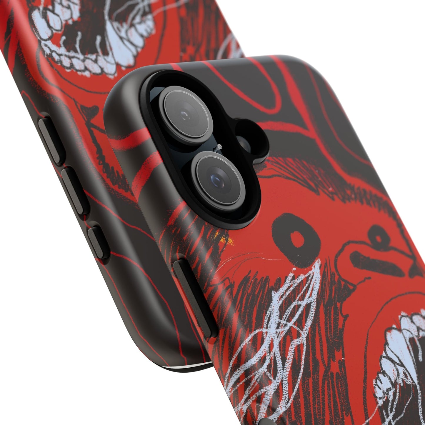 Phone Case — Red Screaming Ape Graphic Protective Cover