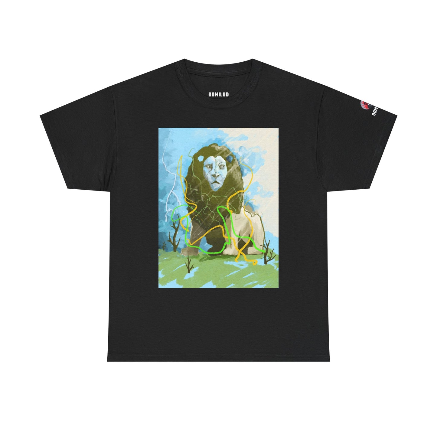 Lion Portrait T-Shirt — Artistic Majestic Lion Graphic Tee