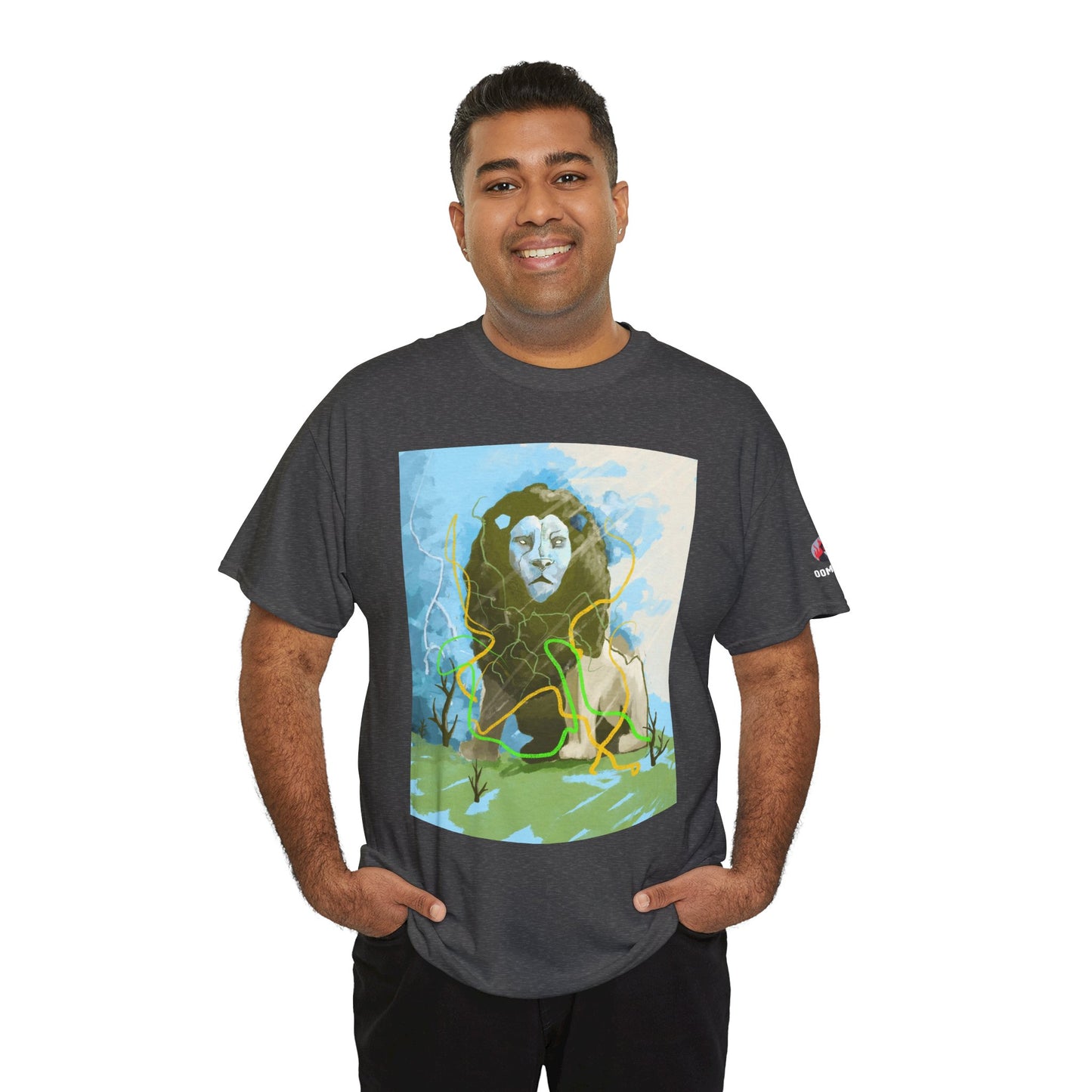 Lion Portrait T-Shirt — Artistic Majestic Lion Graphic Tee