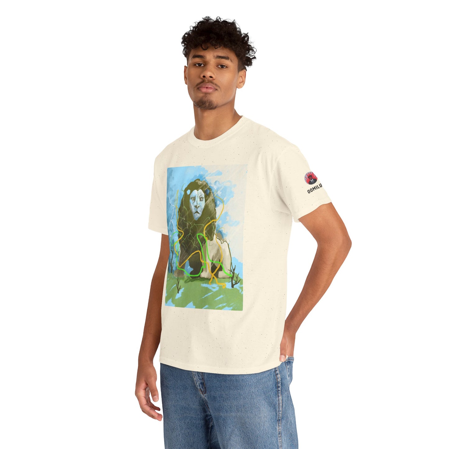 Lion Portrait T-Shirt — Artistic Majestic Lion Graphic Tee