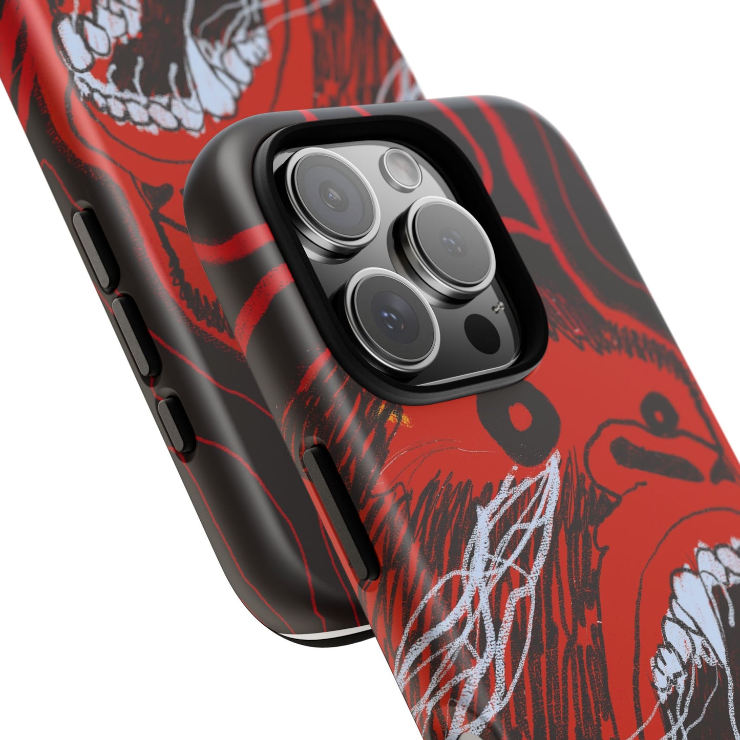 Phone Case — Red Screaming Ape Graphic Protective Cover