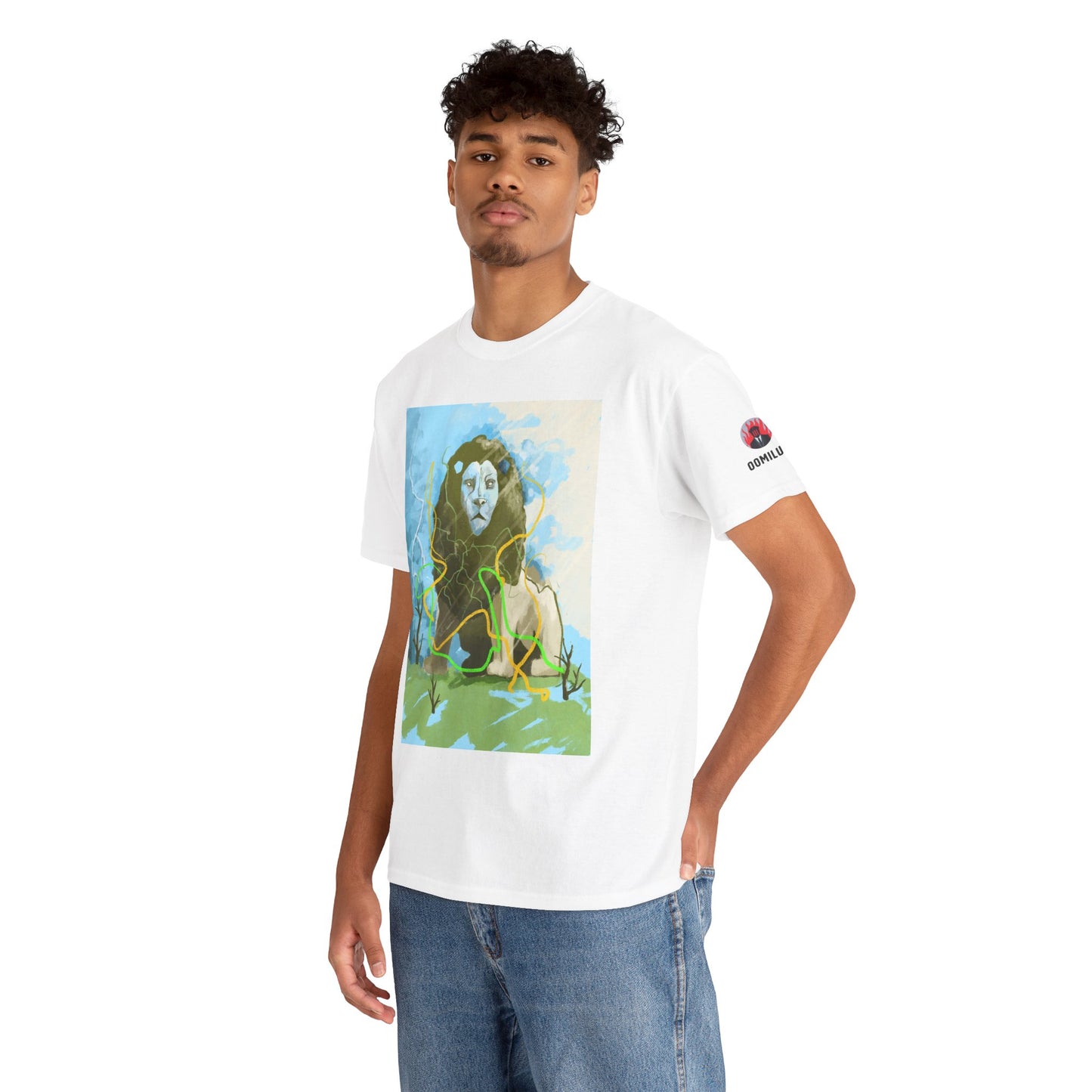 Lion Portrait T-Shirt — Artistic Majestic Lion Graphic Tee