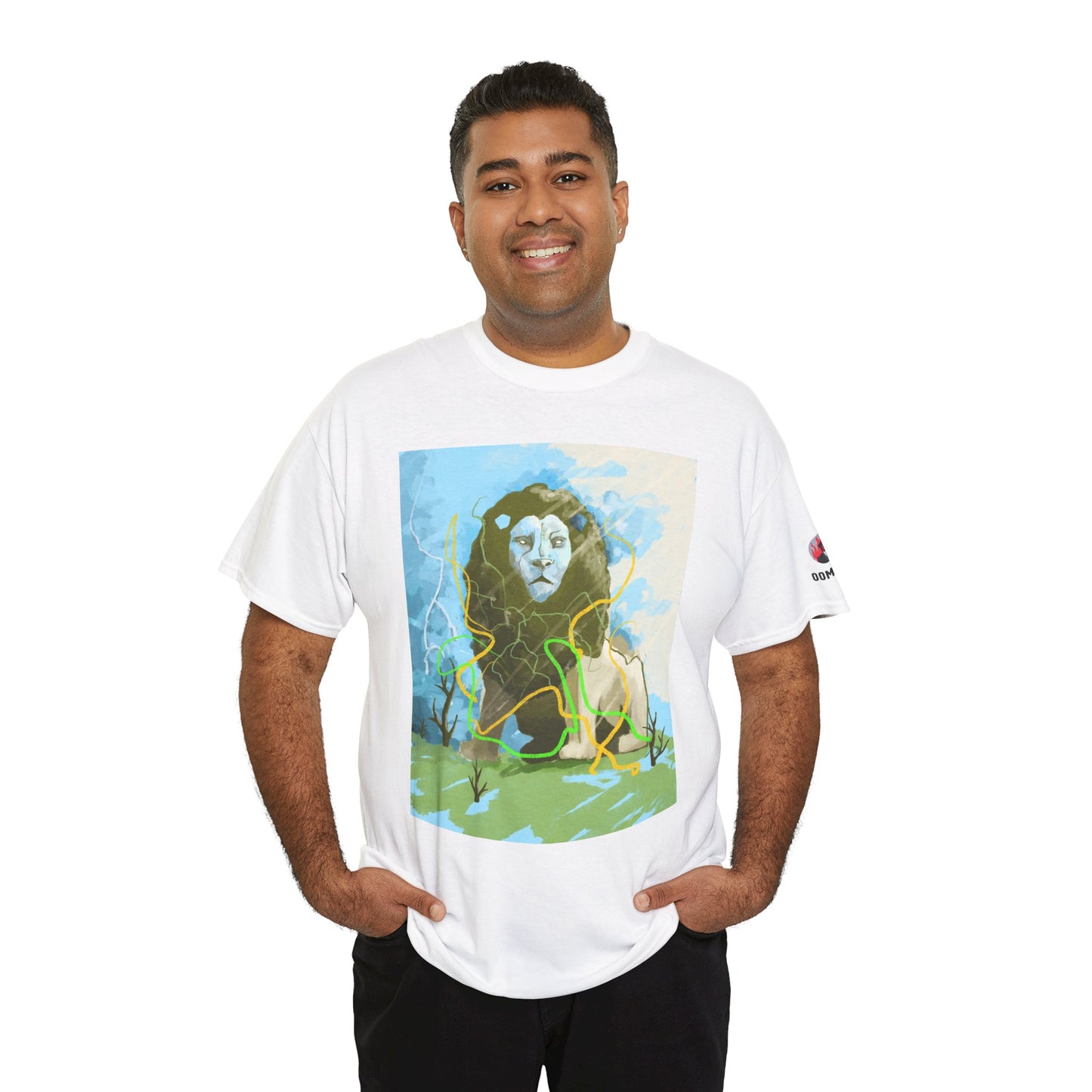 Lion Portrait T-Shirt — Artistic Majestic Lion Graphic Tee