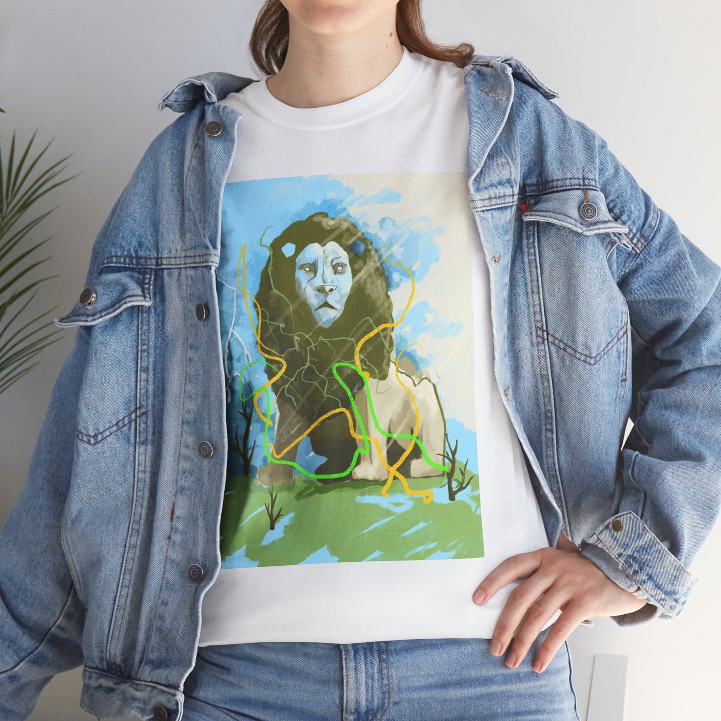 Lion Portrait T-Shirt — Artistic Majestic Lion Graphic Tee
