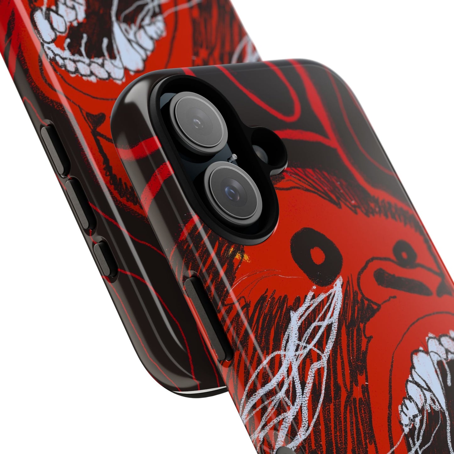 Phone Case — Red Screaming Ape Graphic Protective Cover