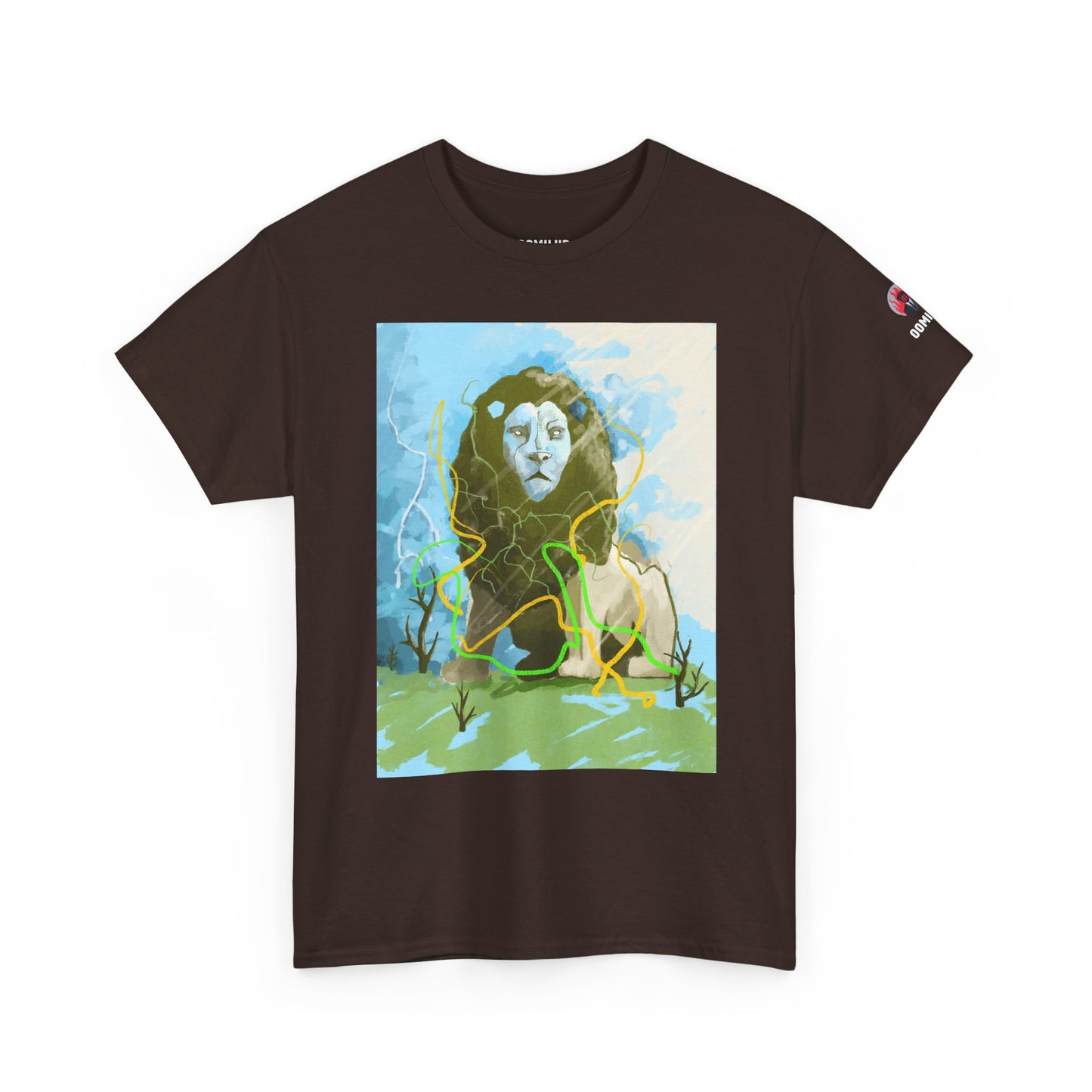 Lion Portrait T-Shirt — Artistic Majestic Lion Graphic Tee