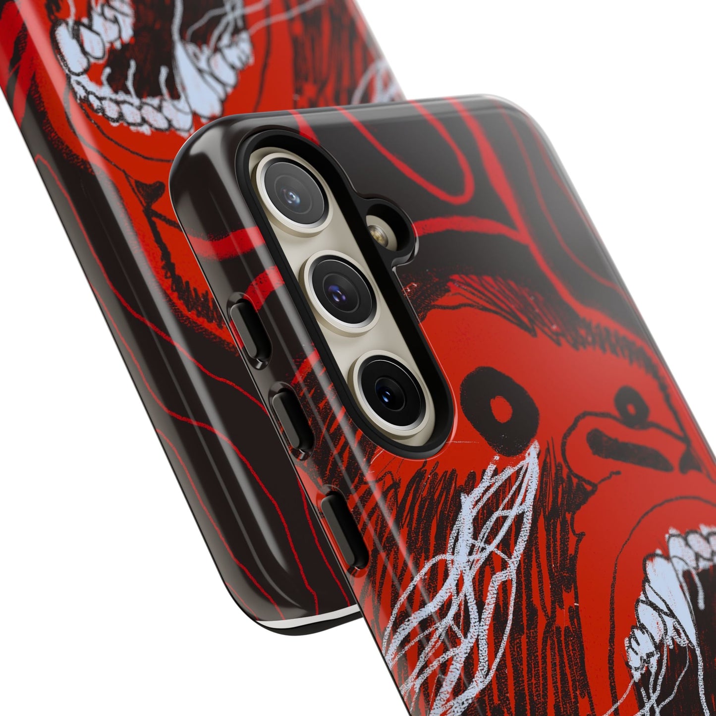 Phone Case — Red Screaming Ape Graphic Protective Cover