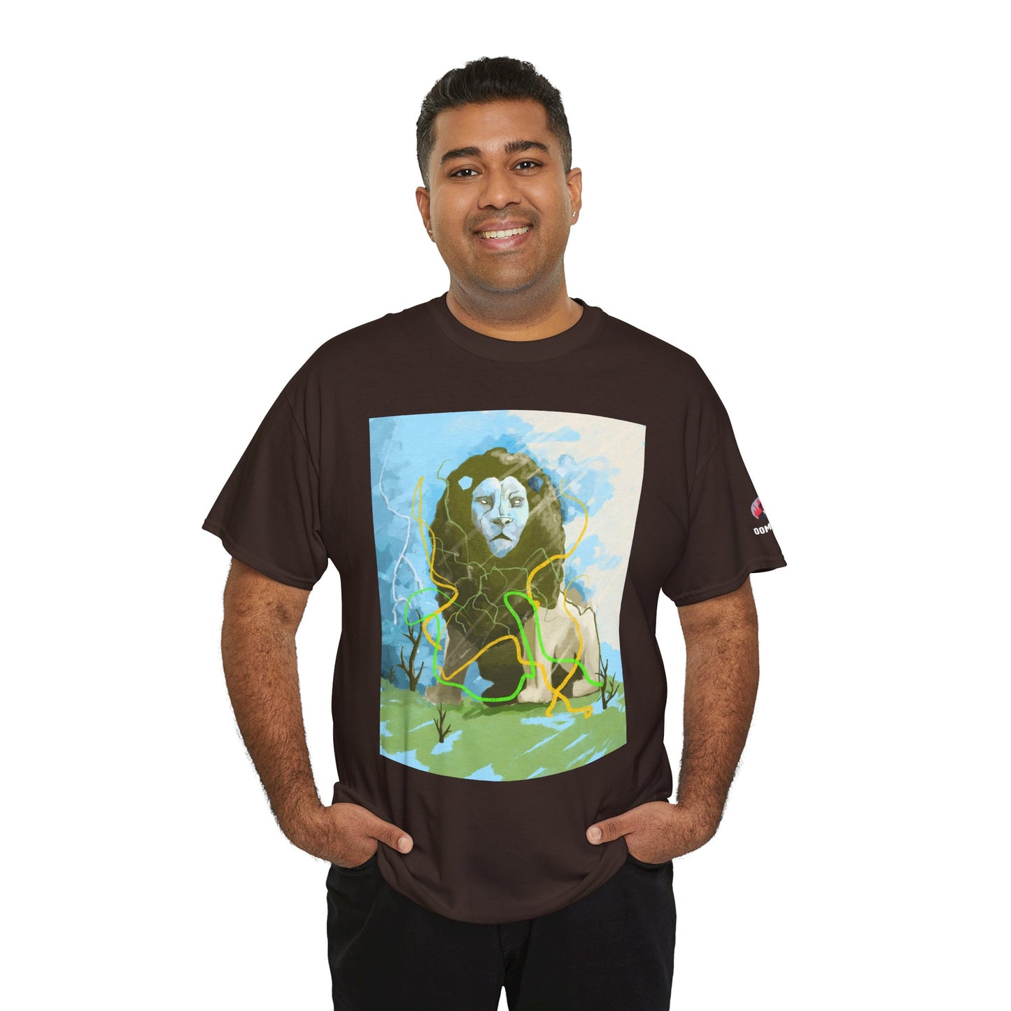 Lion Portrait T-Shirt — Artistic Majestic Lion Graphic Tee