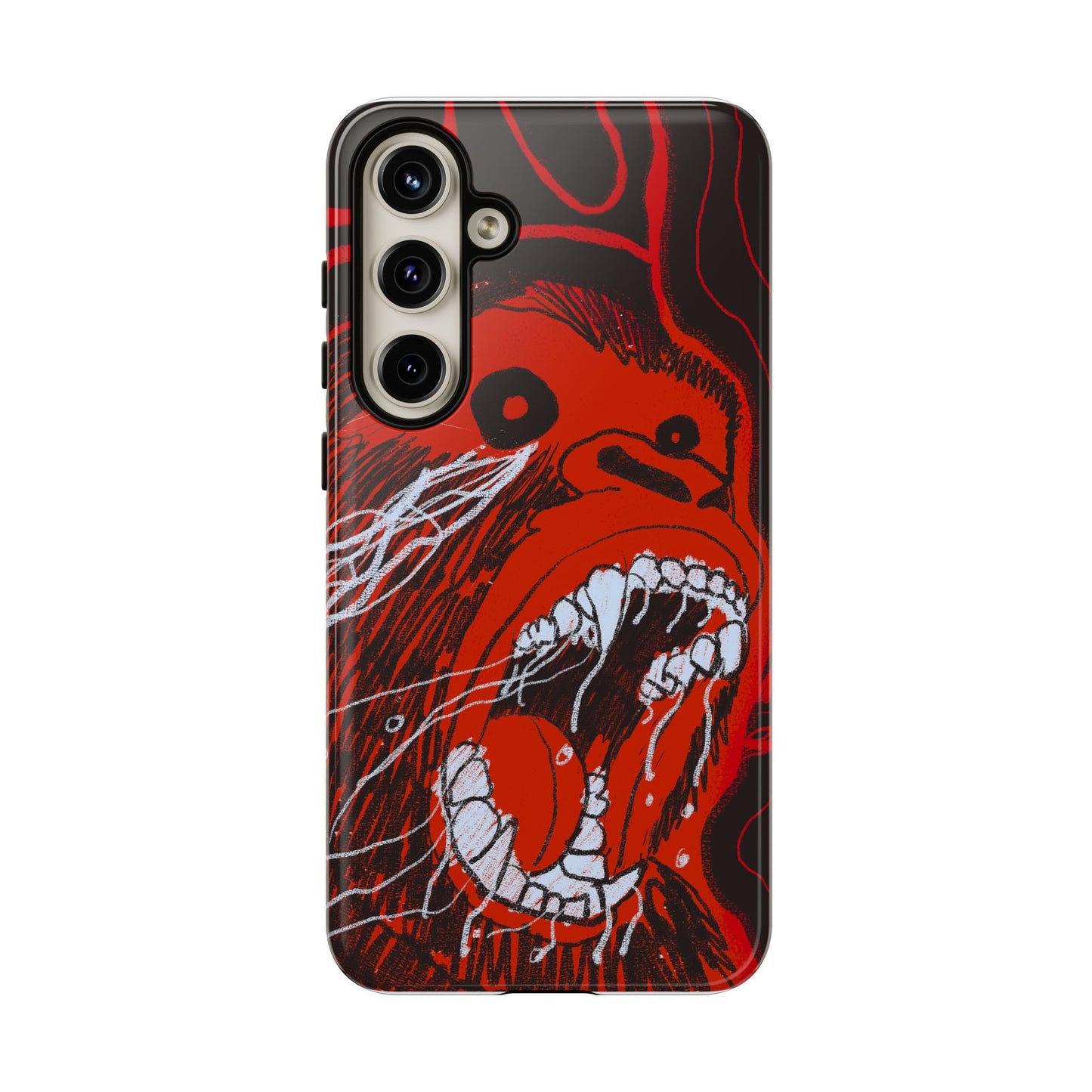 Phone Case — Red Screaming Ape Graphic Protective Cover