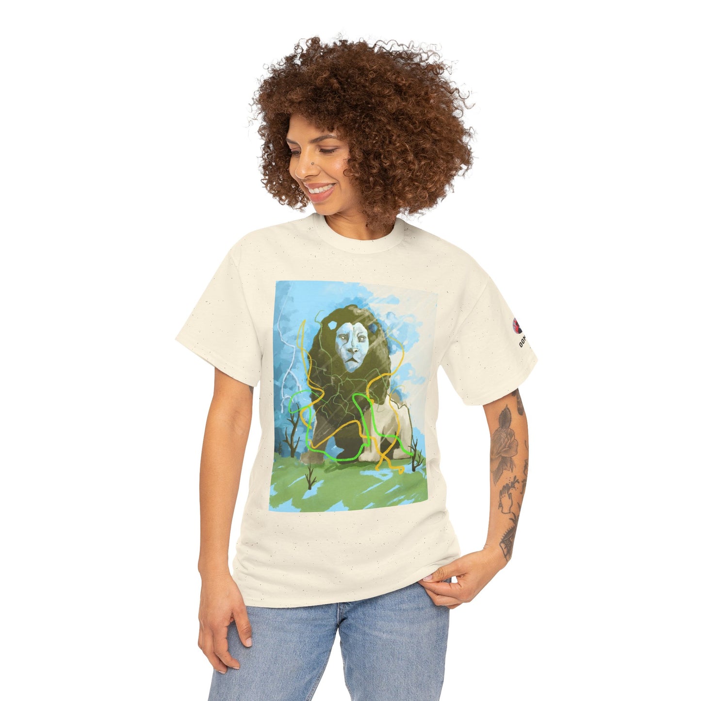 Lion Portrait T-Shirt — Artistic Majestic Lion Graphic Tee