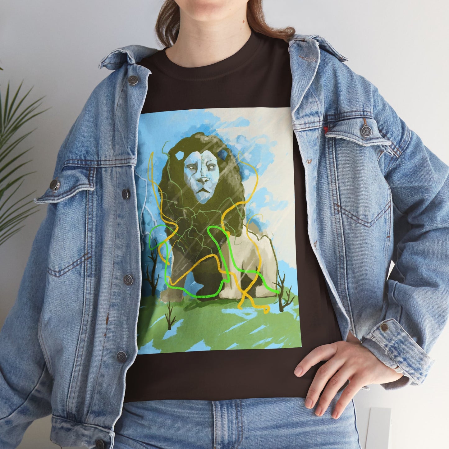 Lion Portrait T-Shirt — Artistic Majestic Lion Graphic Tee