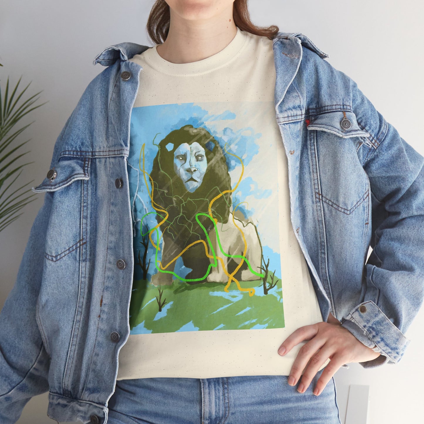 Lion Portrait T-Shirt — Artistic Majestic Lion Graphic Tee