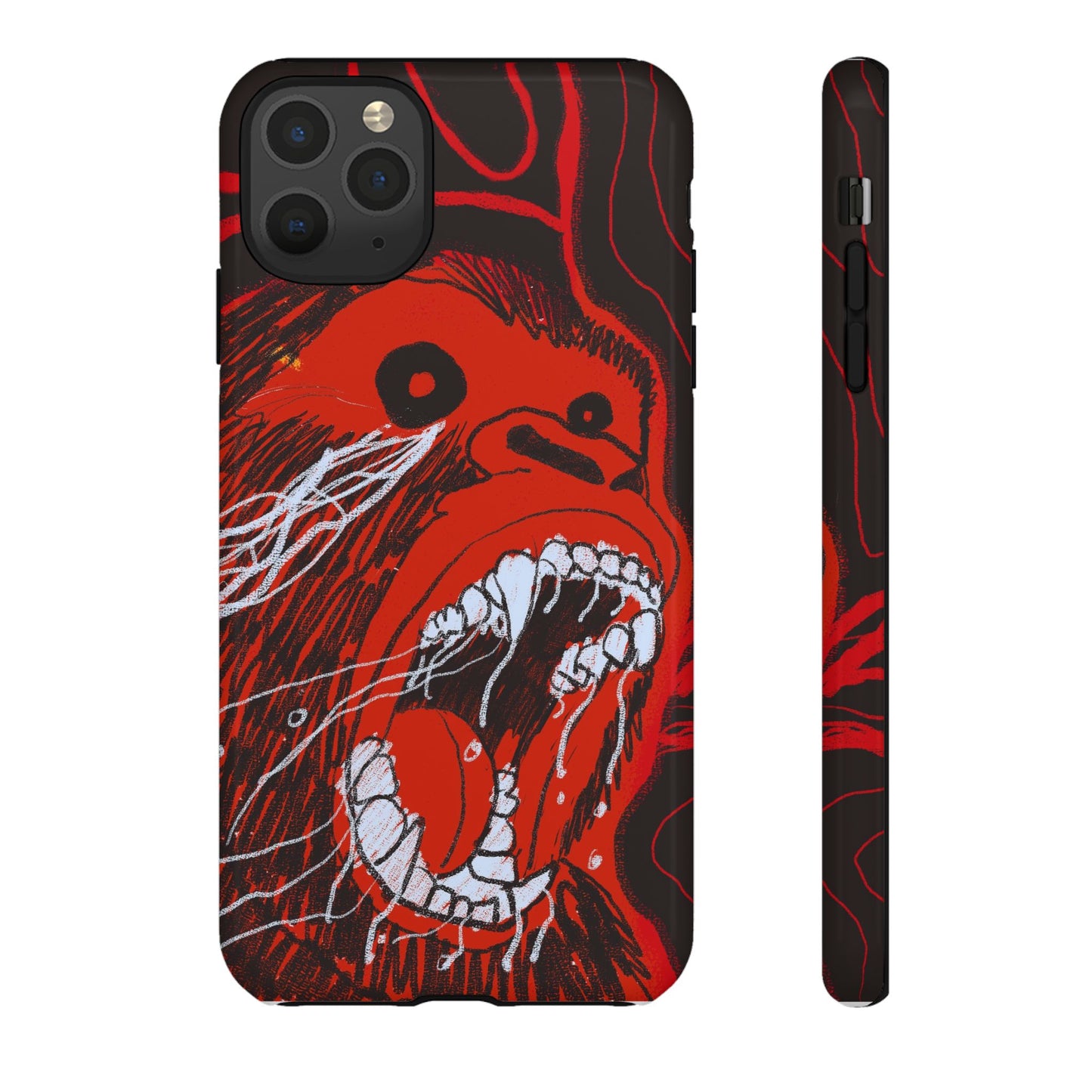 Phone Case — Red Screaming Ape Graphic Protective Cover