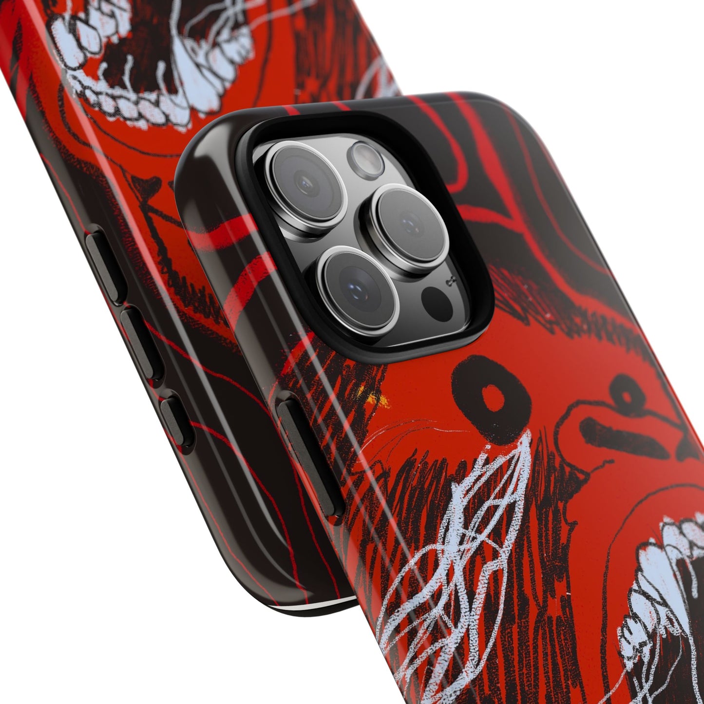 Phone Case — Red Screaming Ape Graphic Protective Cover