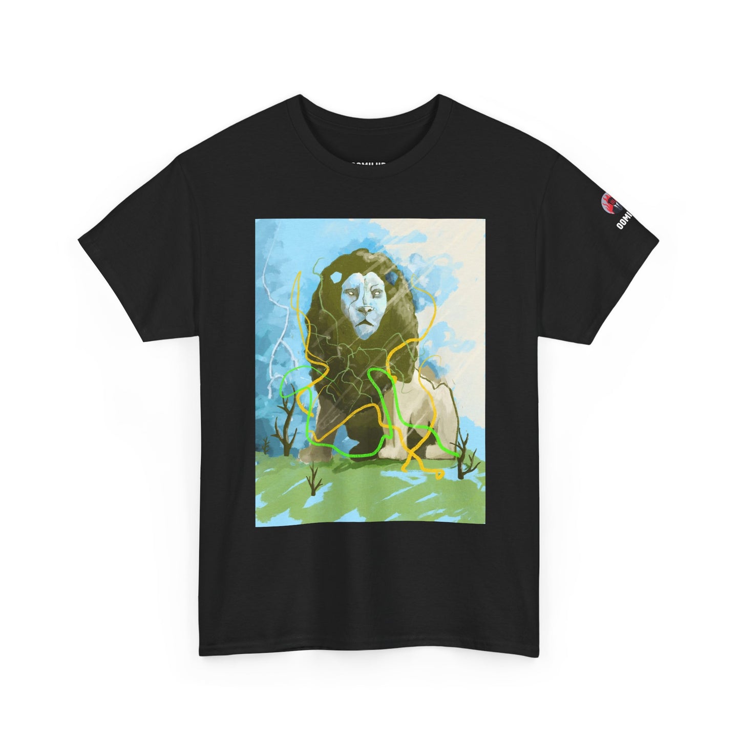 Lion Portrait T-Shirt — Artistic Majestic Lion Graphic Tee