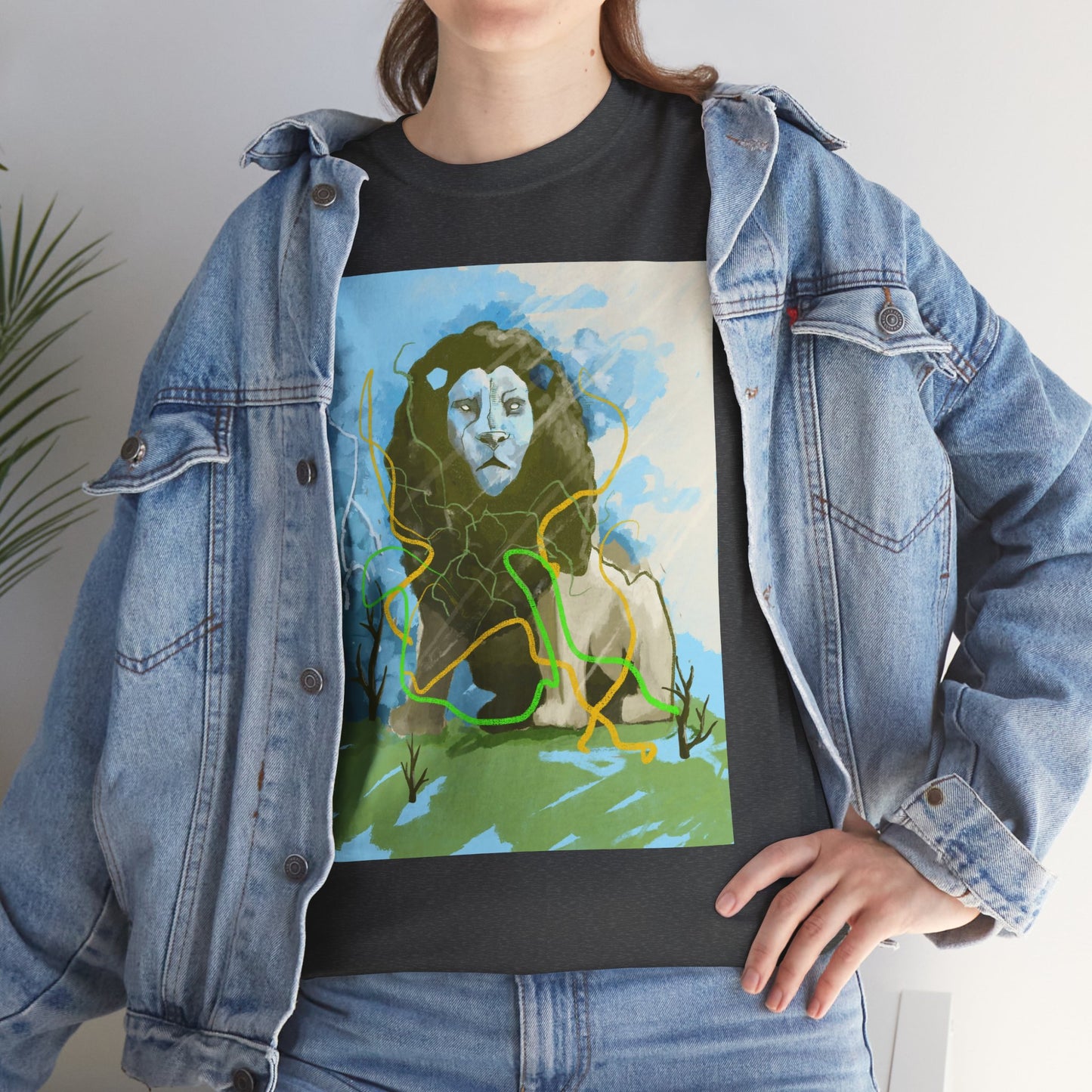 Lion Portrait T-Shirt — Artistic Majestic Lion Graphic Tee
