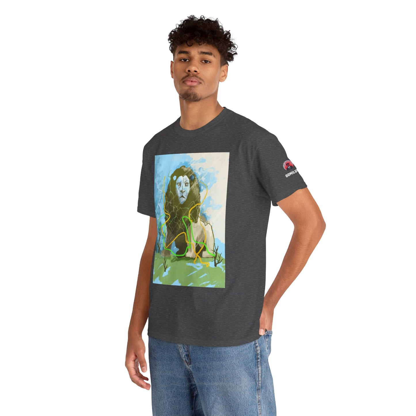 Lion Portrait T-Shirt — Artistic Majestic Lion Graphic Tee