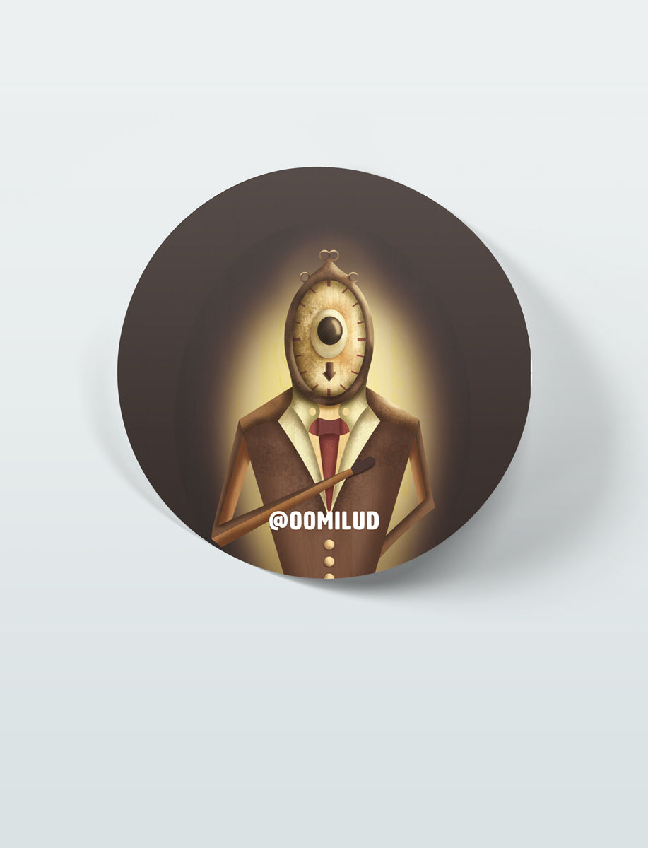 Testigo del tiempo - Sticker 7x7cm