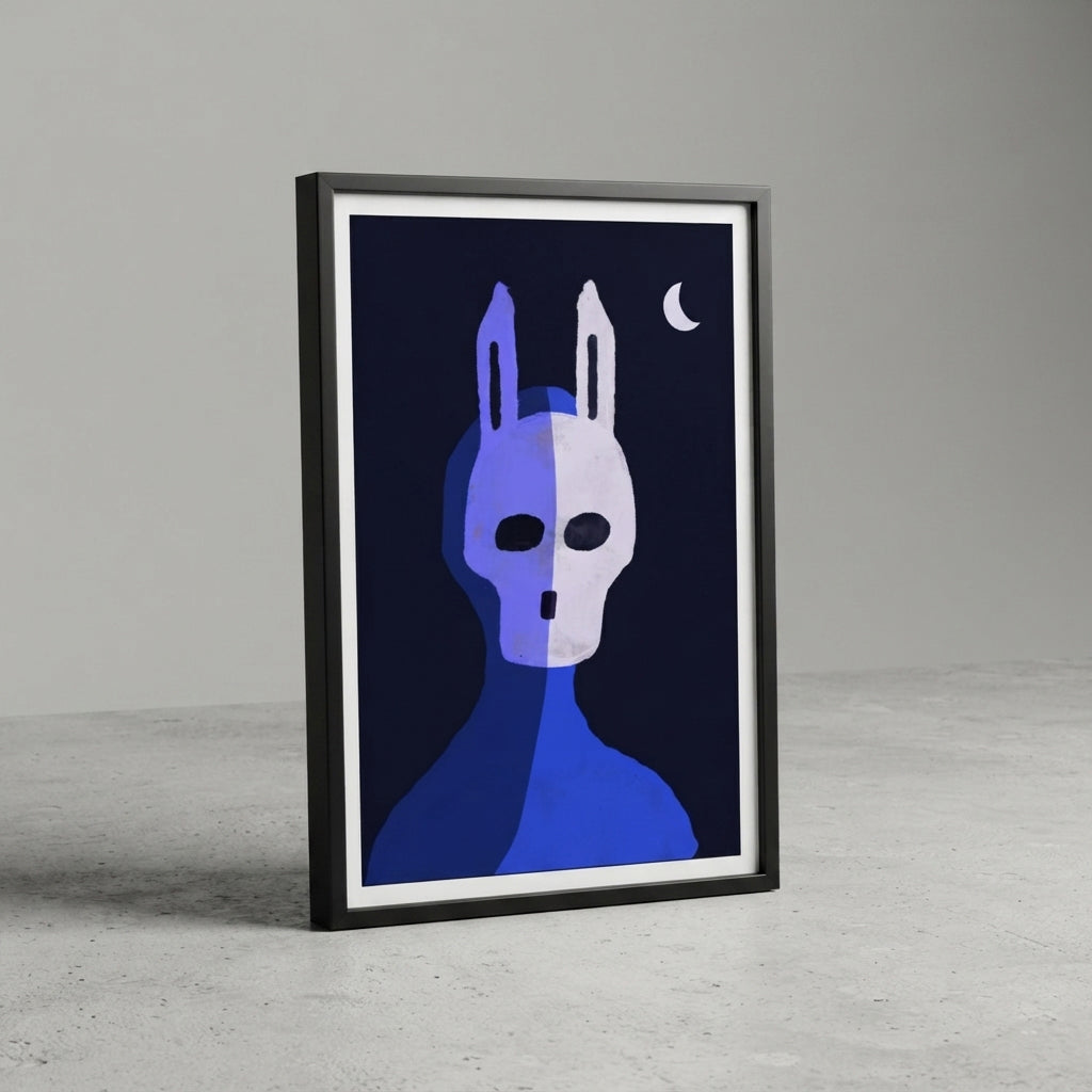 Conejo y luna - Print
